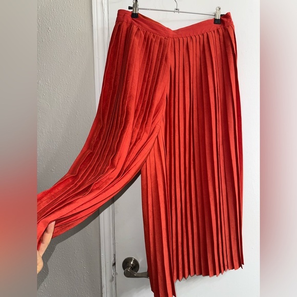 VINCE - High-waist Pleated Culotte - size 6 - Pants In Paprika - Picture 8 of 12